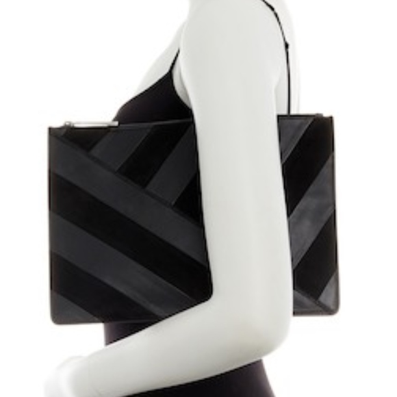 ❌HOLD❌alice + olivia Suede & Leather Striped - Picture 6 of 7